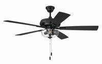 Craftmade - ECF201FB5-FBGW - 52" Ceiling Fan - EOS 2 Light Clear Bowl 52" Ceiling Fan - Flat Black