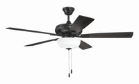 Craftmade - ECF211FB5-FBGW - 52" Ceiling Fan - EOS 2 Light Frosted White Bowl 52" Ceiling Fan - Flat Black