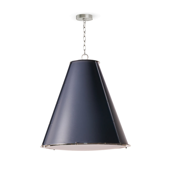 Regina Andrew - 16-1191BLUPN - Three Light Chandelier - French - Blue