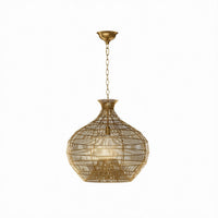 One Light Pendant from the Cupola collection in Brass finish by Regina Andrew