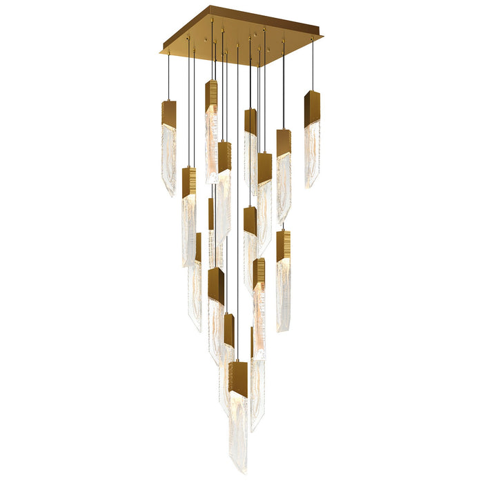 CWI Lighting - 1723P24-17-624 - LED Chandelier - Petra - Brass