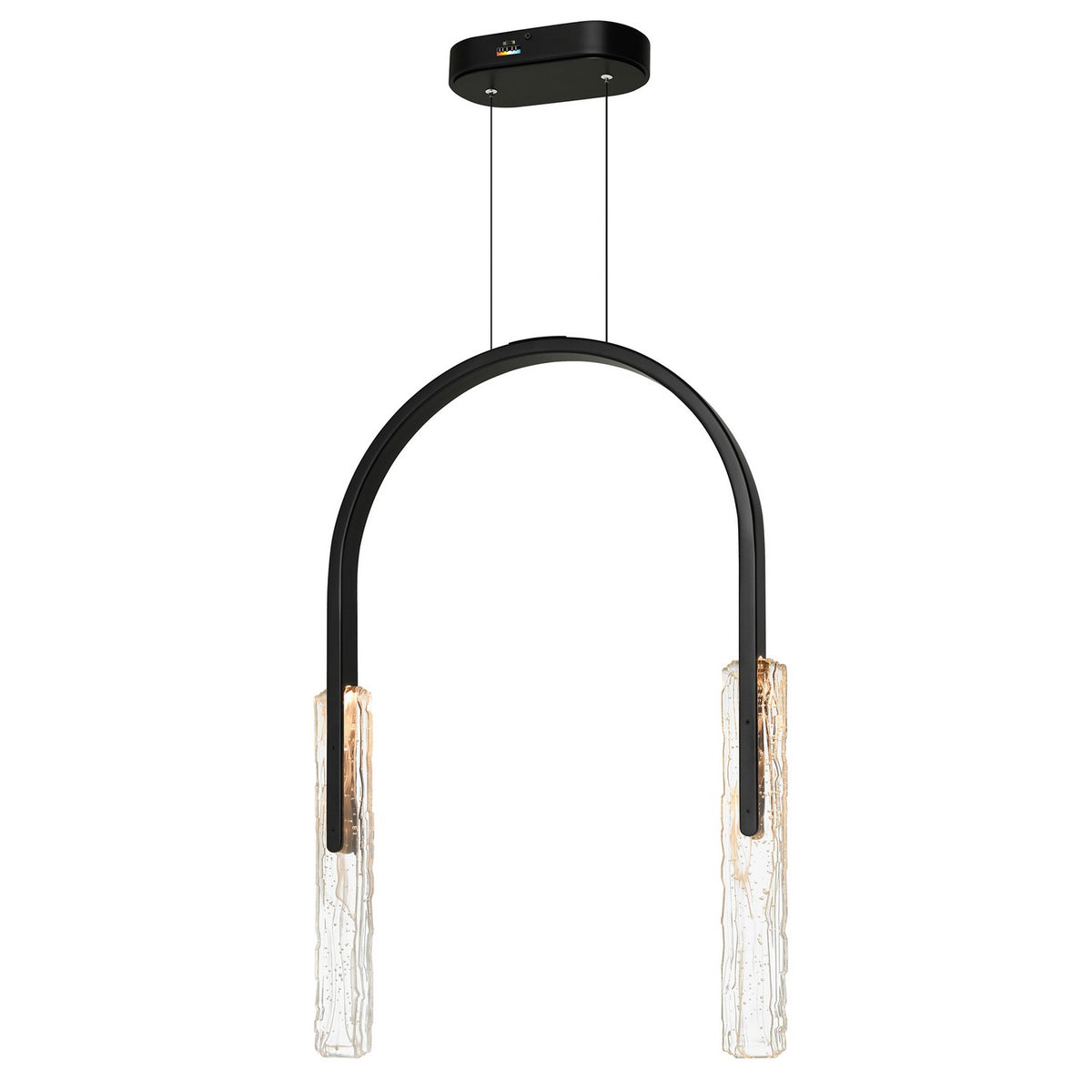 CWI Lighting - 1725P22-2-101 - LED Chandelier - Curva - Black