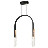 CWI Lighting - 1725P22-2-101 - LED Chandelier - Curva - Black