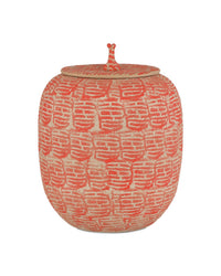 Currey and Company - 1200-0979 - Jar - Happiness - Red/Beige