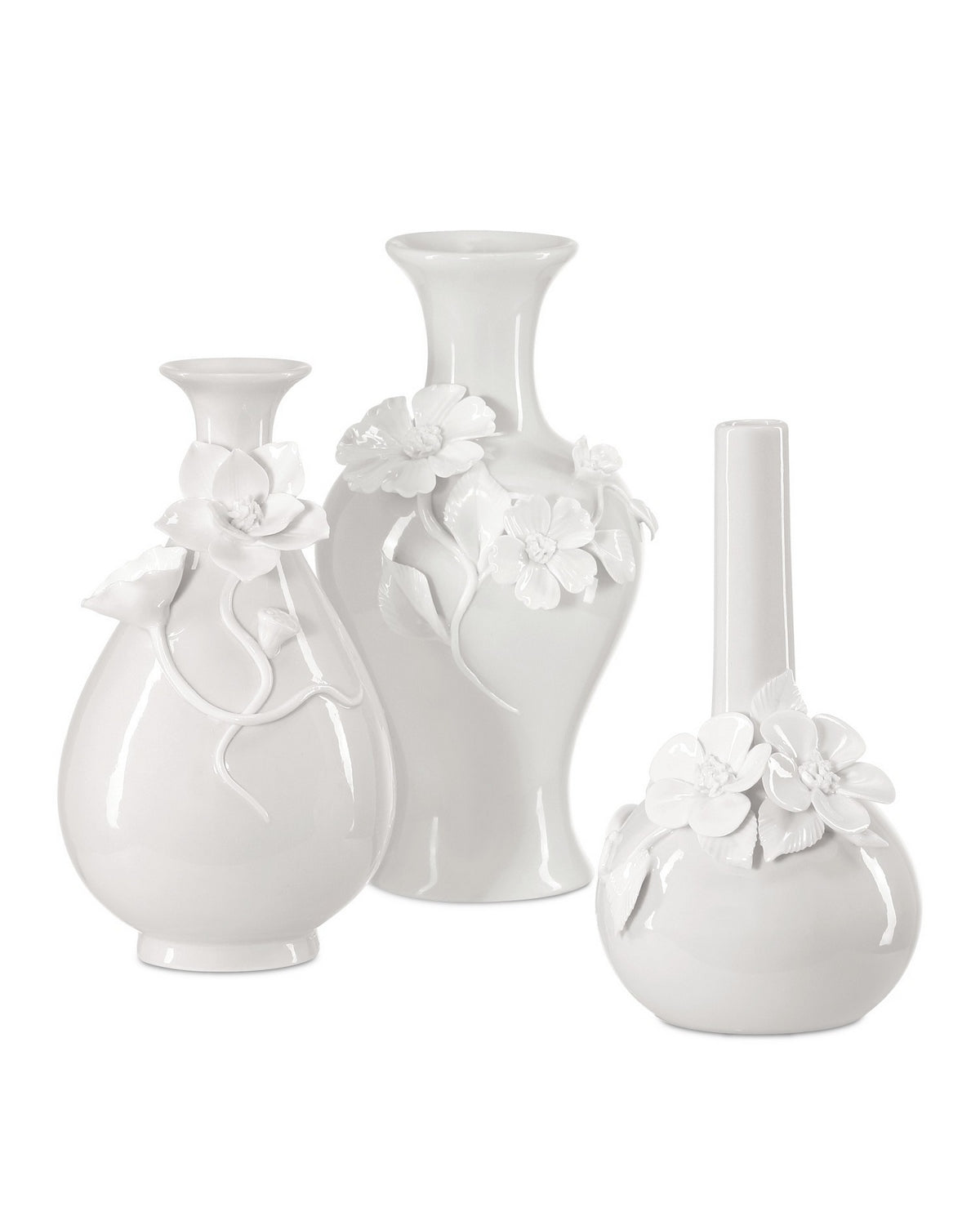 Currey and Company - 1200-0982 - Vase Set of 3 - Ave Maria - White ...