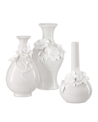 Currey and Company - 1200-0982 - Vase Set of 3 - Ave Maria - White