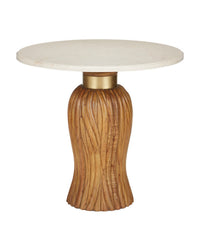 Currey and Company - 3000-0335 - Entry Table - Tassel - Morel Brown/Natural/Brushed Brass