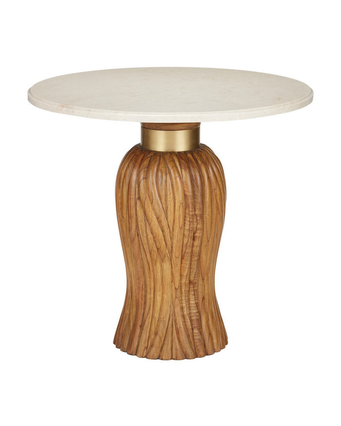 Currey and Company - 3000-0335 - Entry Table - Tassel - Morel Brown/Natural/Brushed Brass