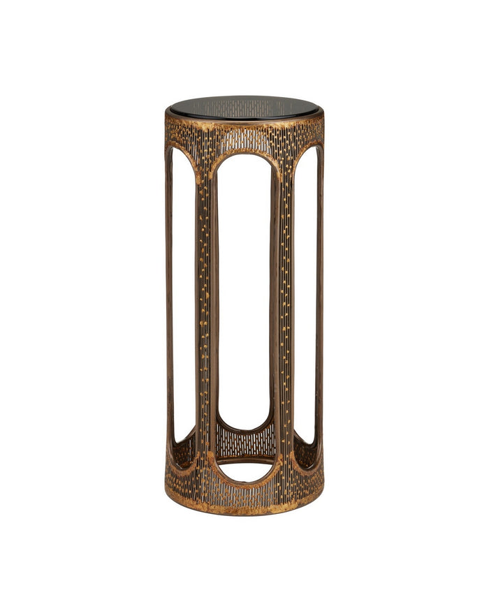 Currey and Company - 4000-0251 - Accent Table - Capella - Coffee Bronze/Smoke