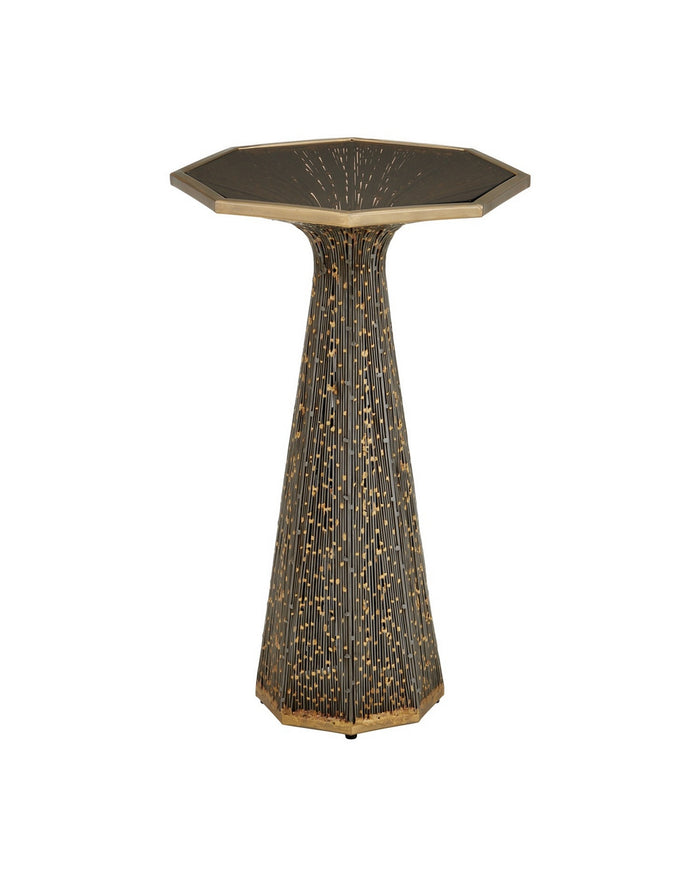 Currey and Company - 4000-0252 - Accent Table - Castor - Iron/Bronze/Smoke