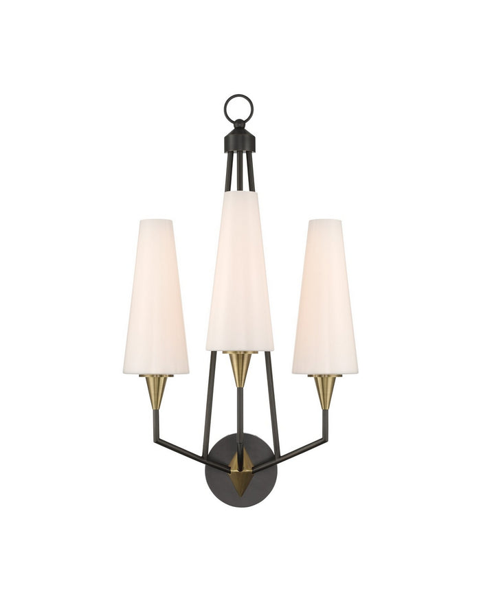 Currey and Company - 5000-0303 - LED Wall Sconce - Hennin - Polished Antique Brass/Oil Rubbed Bronze