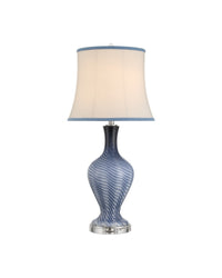Currey and Company - 6000-1064 - One Light Table Lamp - Zeta - Gray Blue/Clear