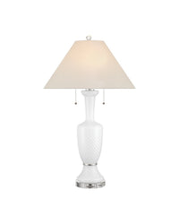 Currey and Company - 6000-1066 - Two Light Table Lamp - Classico - White/Clear/Polished Nickel