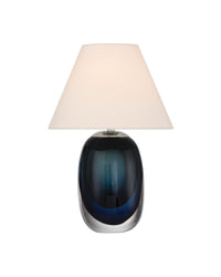 Currey and Company - 6700-0019 - LED Table Lamp - Danza - Blue/Clear/Polished NIckel