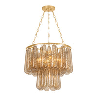 Corbett Lighting - 581-27-VGL - Five Light Chandelier - Milos - Vintage Gold Leaf