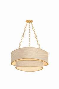 Corbett Lighting - 587-32-VGL - Nine Light Chandelier - Kiso - Vintage Gold Leaf