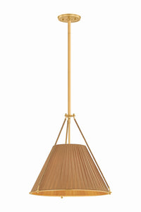 Hudson Valley - 1143-AGB - Three Light Pendant - Sunside - Aged Brass