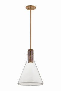 Hudson Valley - 1613-PBR - One Light Pendant - West Hill - Patina Brass