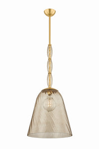 Hudson Valley - 2417-AGB - One Light Pendant - Bleecker - Aged Brass