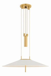 Hudson Valley - 4751-AGB/SWH - LED Pendant - Emmons - Aged Brass