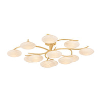 Hudson Valley - 5013-VGL - LED Semi Flush Mount - Bayberry - Vintage Gold Leaf