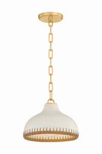 Hudson Valley - 5314-AGB/CCP - One Light Pendant - Southfields - Aged Brass