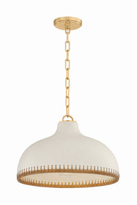Hudson Valley - 5317-AGB/CCP - One Light Pendant - Southfields - Aged Brass