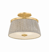 Hudson Valley - 8517-AGB - Two Light Semi Flush Mount - Valeria - Aged Brass