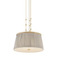Hudson Valley - 8528-AGB - Three Light Pendant - Valeria - Aged Brass
