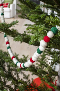 Design Shop Red Candy Garland One-Size Pom, 72" X 0.75".