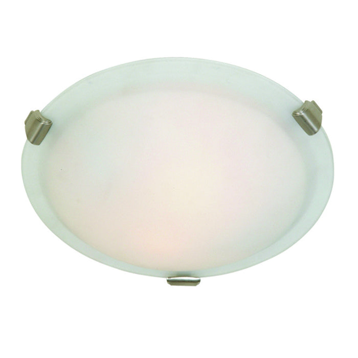Artcraft Three Light Flush Mount from the Clip Flush collection in Brushed Nickel finish