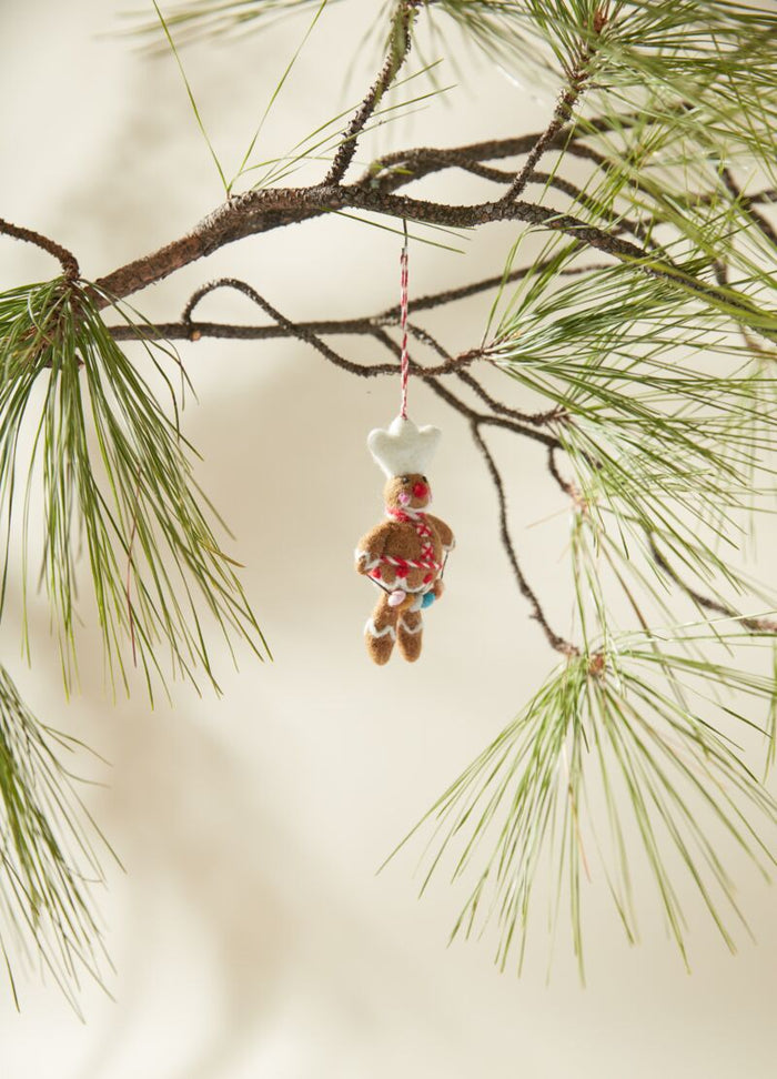 Design Shop Multicolor Baker Ornament Gingerbread Man, 2.25" X 4.5", Set of 4.