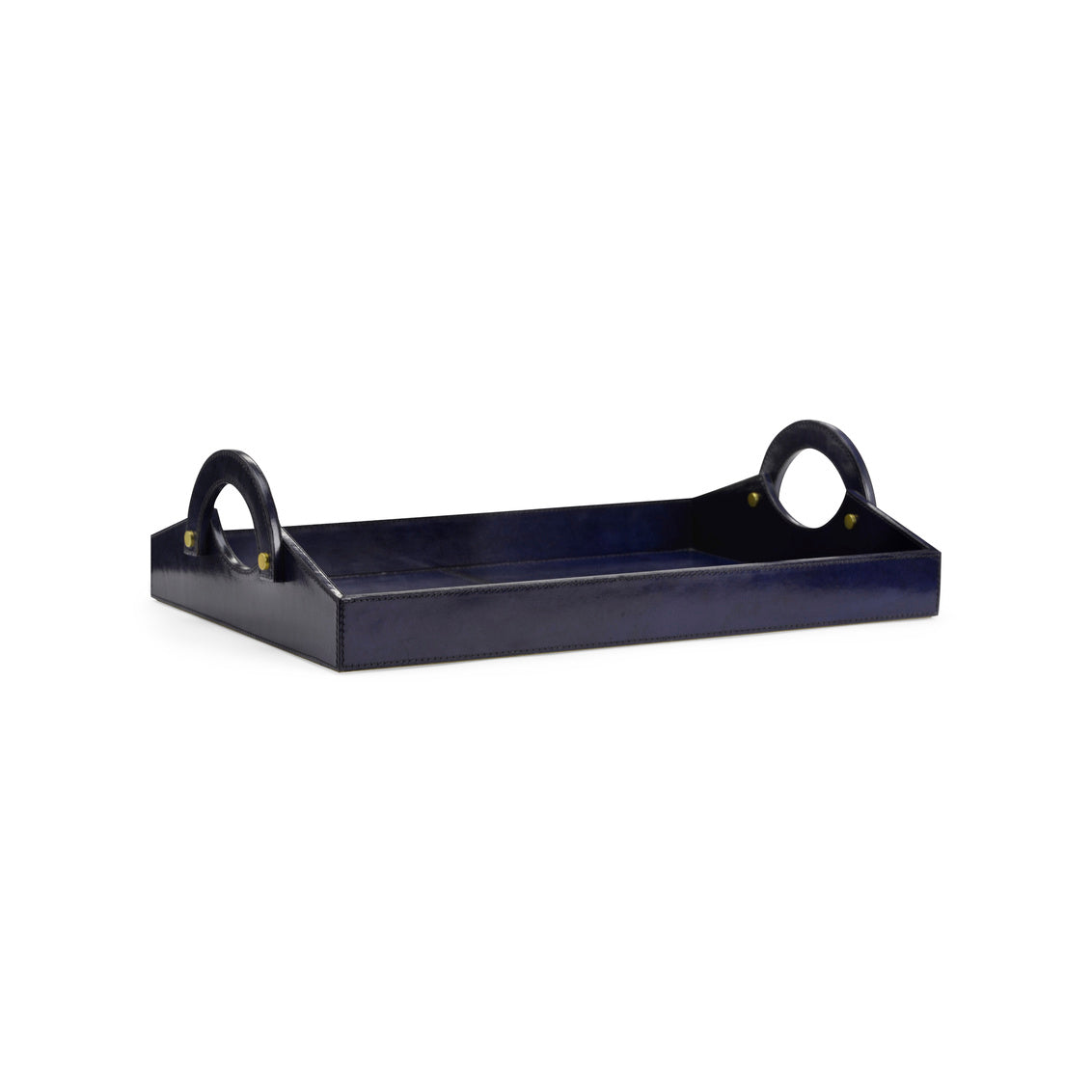 Chelsea House Leather Tray - Midnight Blue