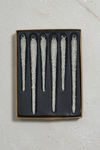 Design Shop Glitzy Icicle Ornament Set of 6 - 5.75"x 1"x 7.75"