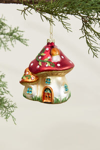 Design Shop Amanita Houses Ornament 3.5"x 3"x 4", Set of 6