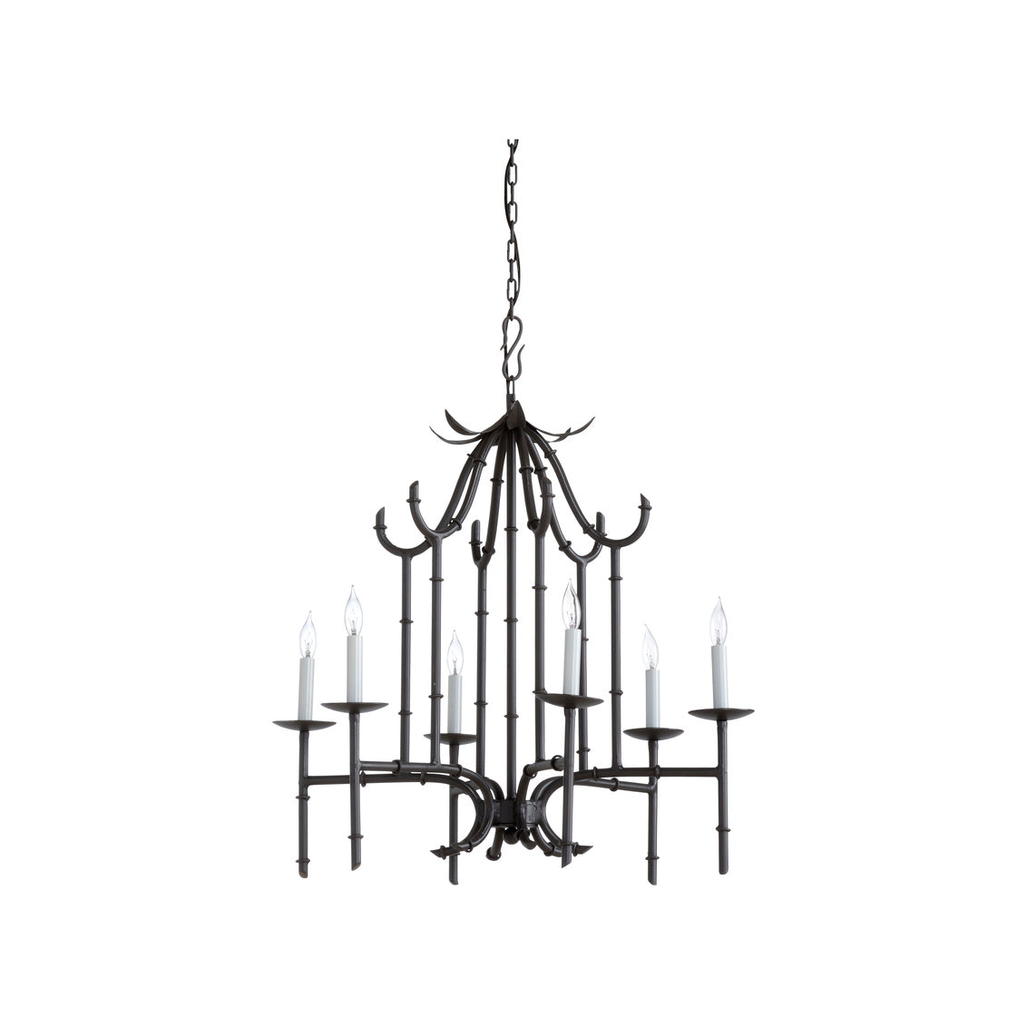 Wildwood Bamboo Chandelier - Charcoal