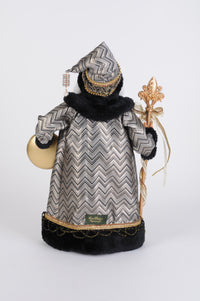Karen Didion Silver and Gold Santa