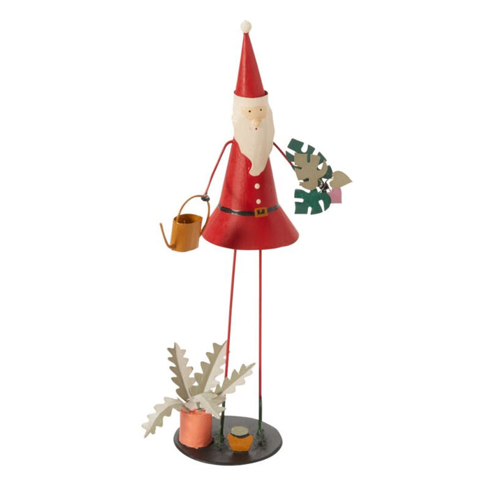 Design Shop Multicolor Leggy Santa Collection Santa Claus, 4" X 12", Set of 2.