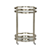 Chelsea House Quatrefoil Bar Cart - Silver
