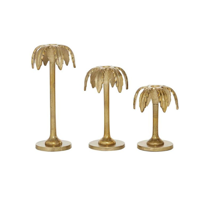 Design Shop  Gold Aluminum Candle Holder