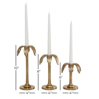 Design Shop  Gold Aluminum Candle Holder