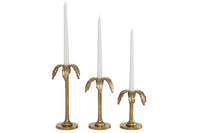 Design Shop  Gold Aluminum Candle Holder