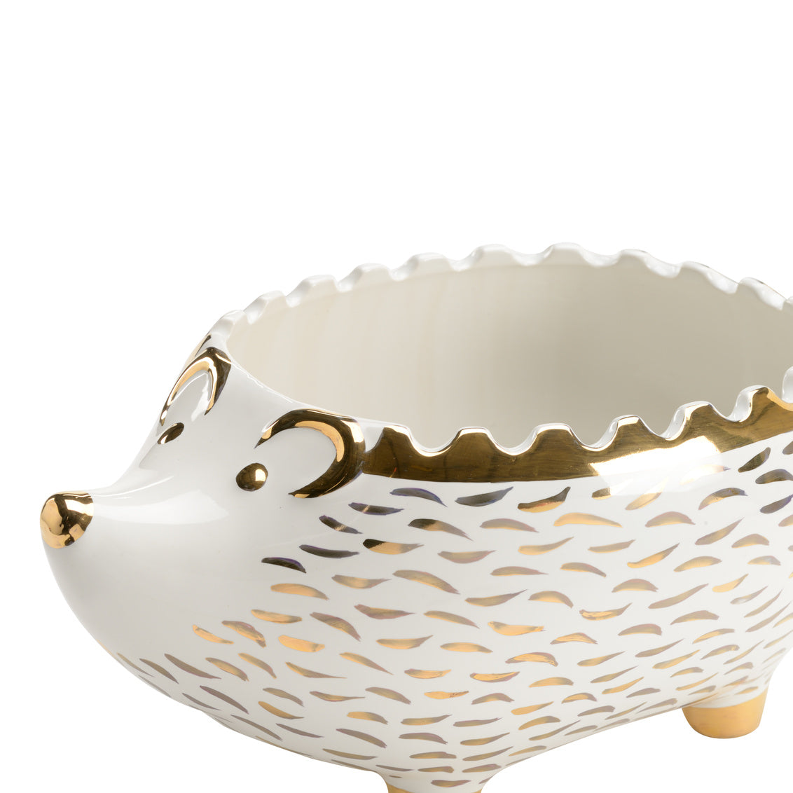 Chelsea House Hedgehog Bowl - White/Gold