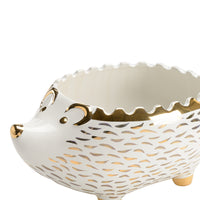 Chelsea House Hedgehog Bowl - White/Gold
