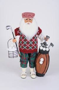Karen Didion Golf Santa with Basket
