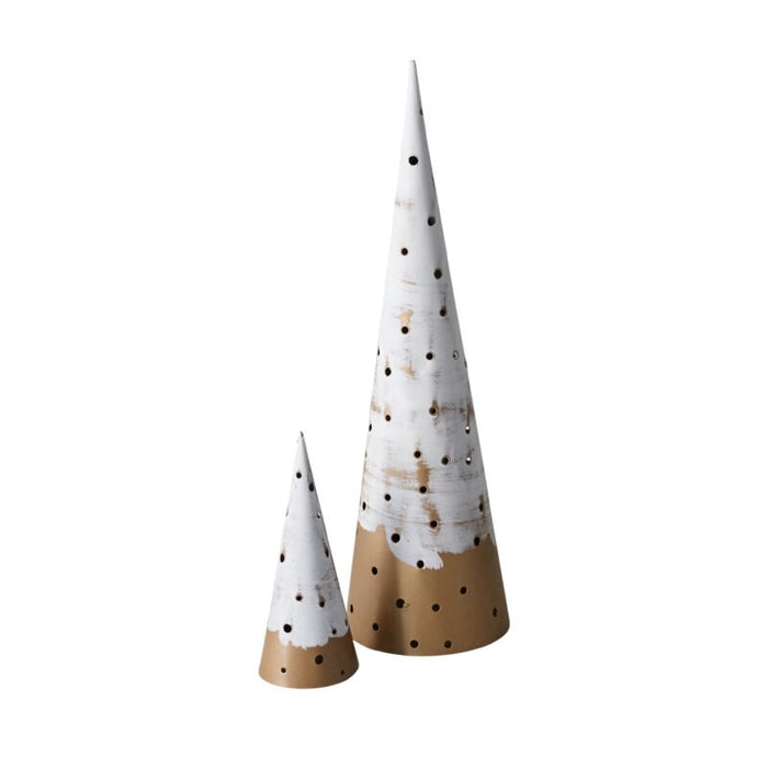 Design Shop White Alfie Tree, 2.25" X 5.75", Set of 4.