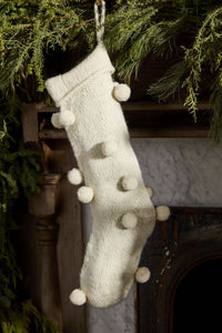 Design Shop Off-White Nordic Stocking, 6.25" X 18".