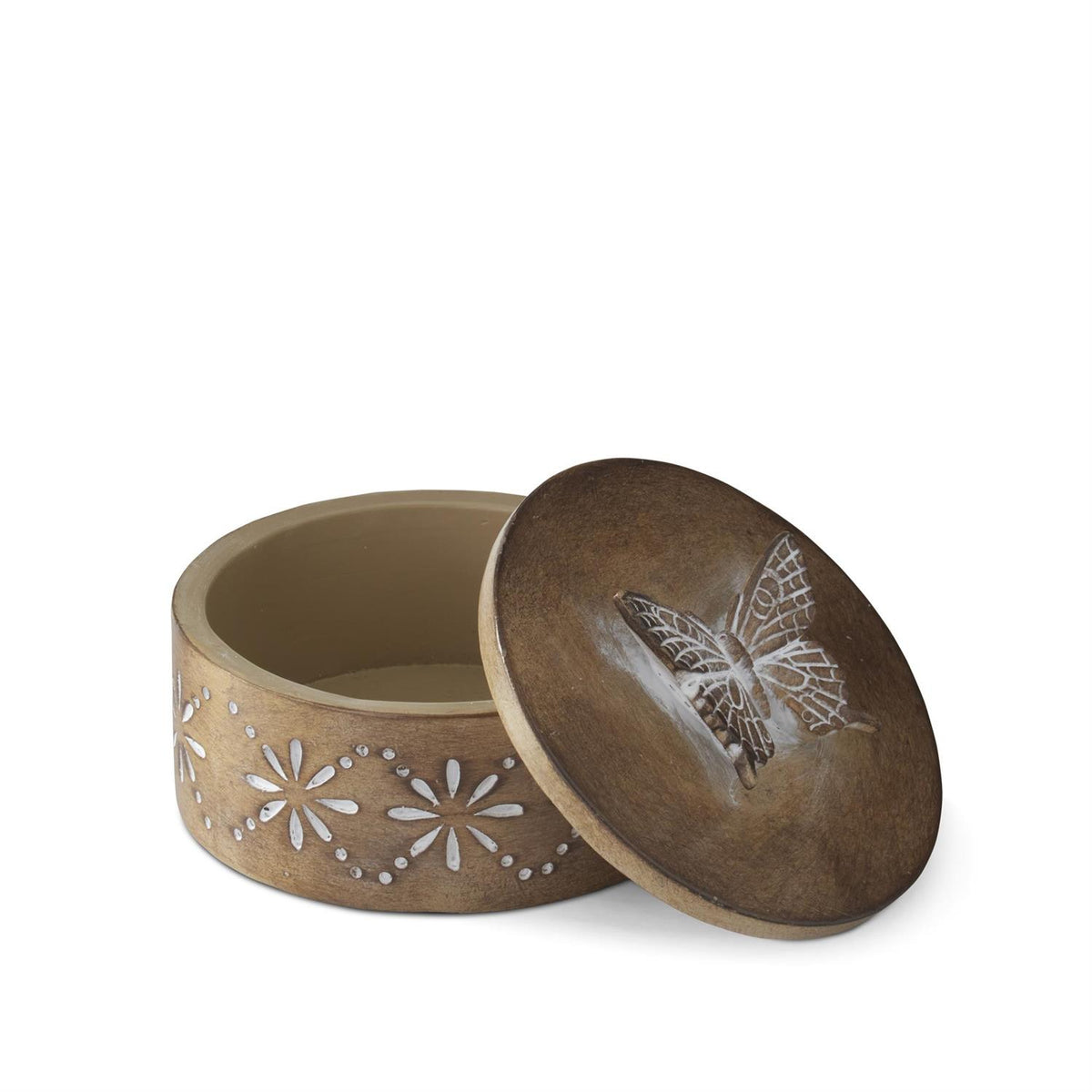 Design Shop Brown Resin Lidded Containers, Set of 3