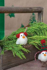 Design Shop White Pippy Ornament Ear Muffs, 2.25" X 2.5", Set of 2.