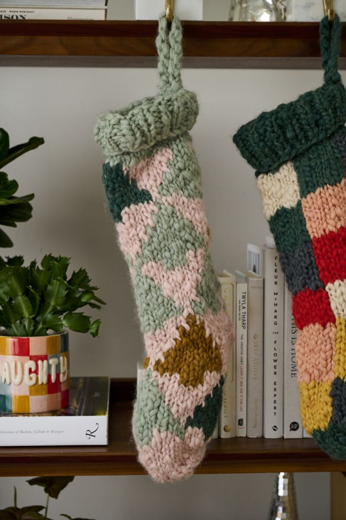 Design Shop Multicolor Cottage Stocking Trees, 19".